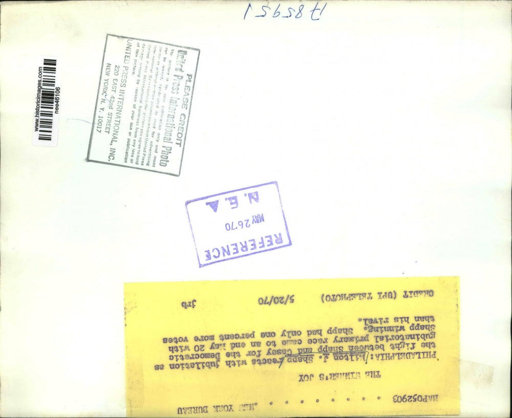 1970 Press Photo Pennsylvania Governor Candidate Milton J. Shapp Celebrates