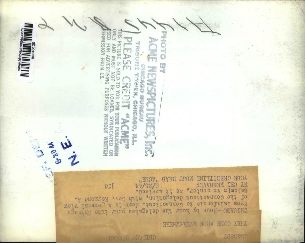 1944 Press Photo Connecticut Delegation at Republican GOP National Convention