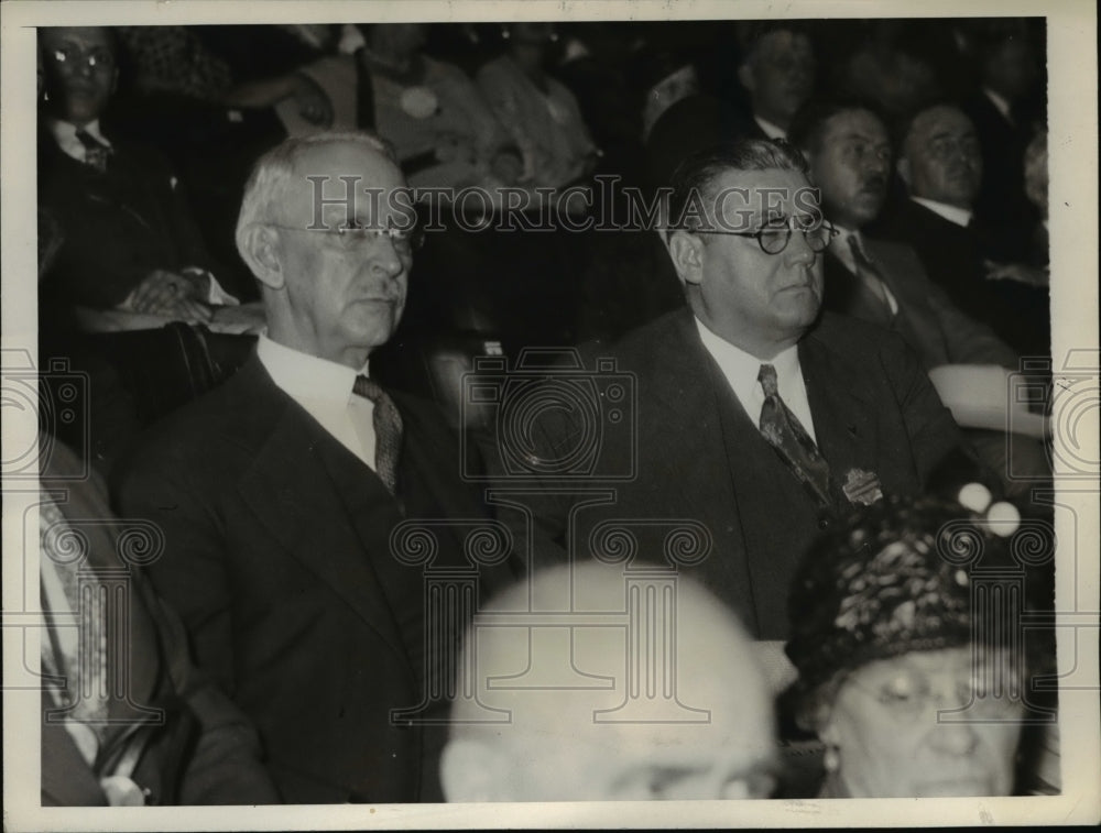 1932 Press Photo Bishop James Cannon and Dr. Ernest H. Cherrington at Convention