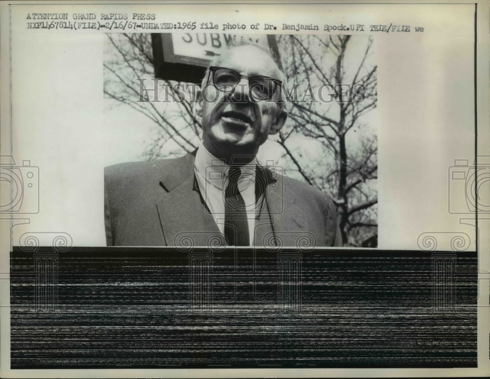 1957 Press Photo File photo of Dr Benjamin Spock - nee46198