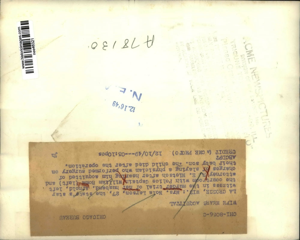 1949 Press Photo La Crosse, WI Nola Larson, with William Boma and R E Nietsch