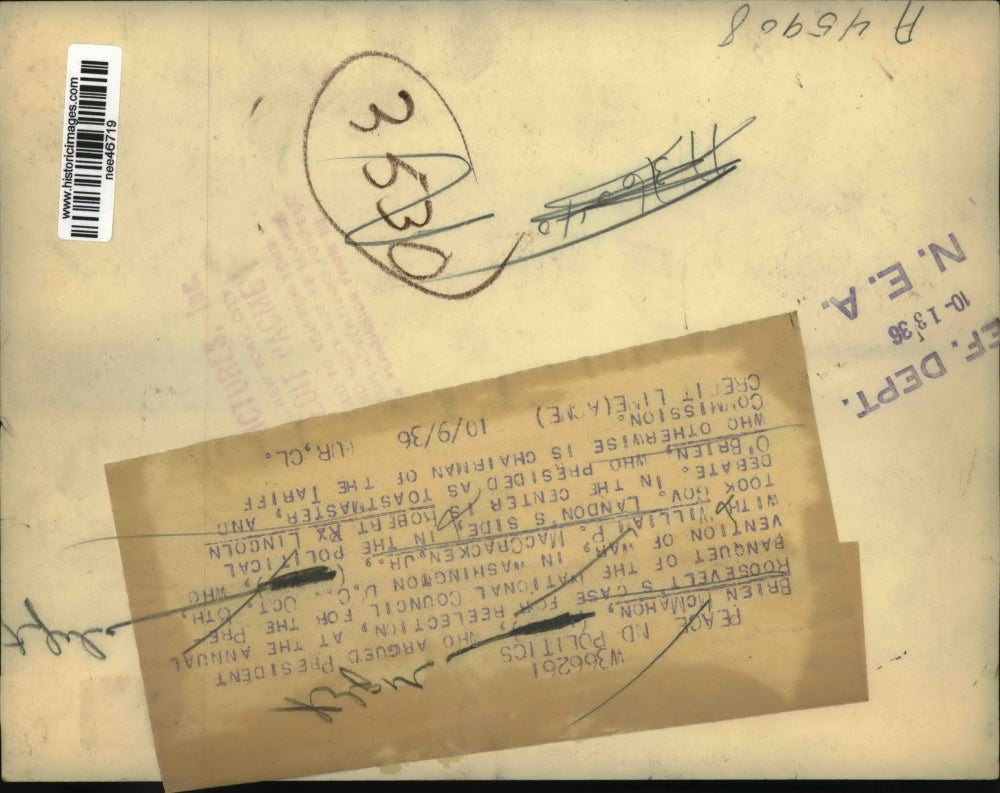 1936 Press Photo Brian McMahon, Wm McCracken Jr, Robert O'Brian, Pres. debate