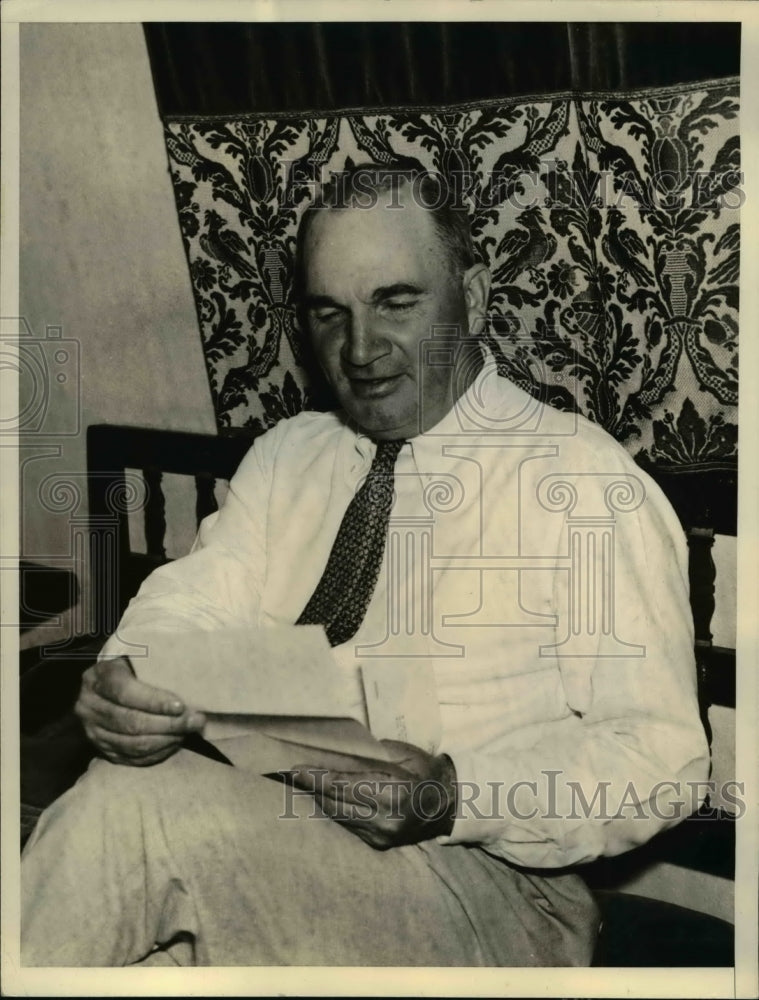 1936 Press Photo J.J. Pelley President Assoc. of American Railway Executives