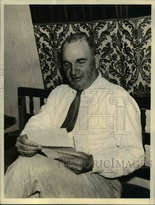 1936 Press Photo J.J. Pelley President Assoc. of American Railway Executives