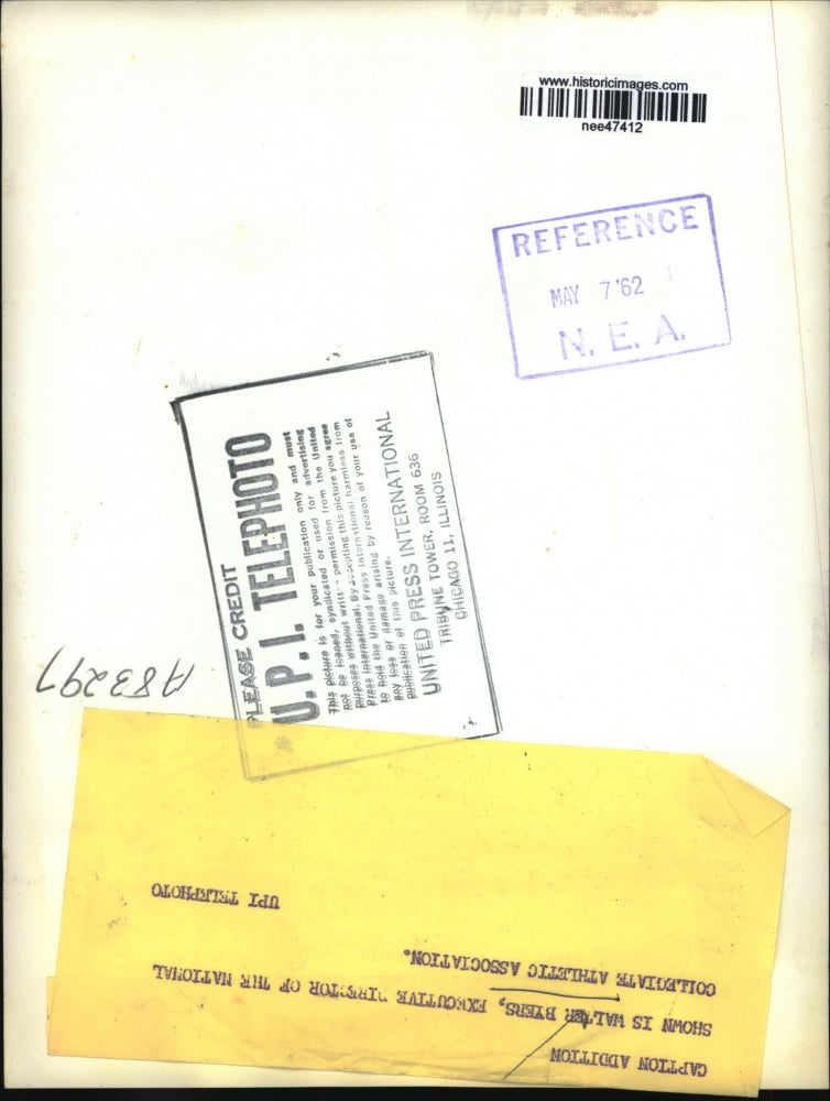 1962 Press Photo NCAA Executive Council Meeting Walter Byers - nee47412