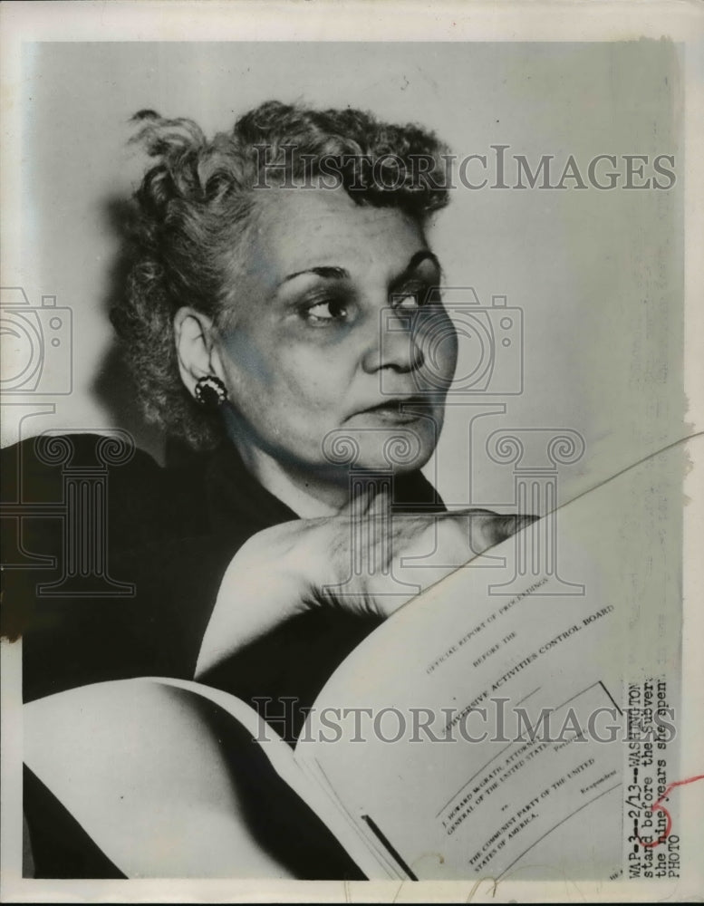 1952 Press Photo Mrs. Bernice Baldwin