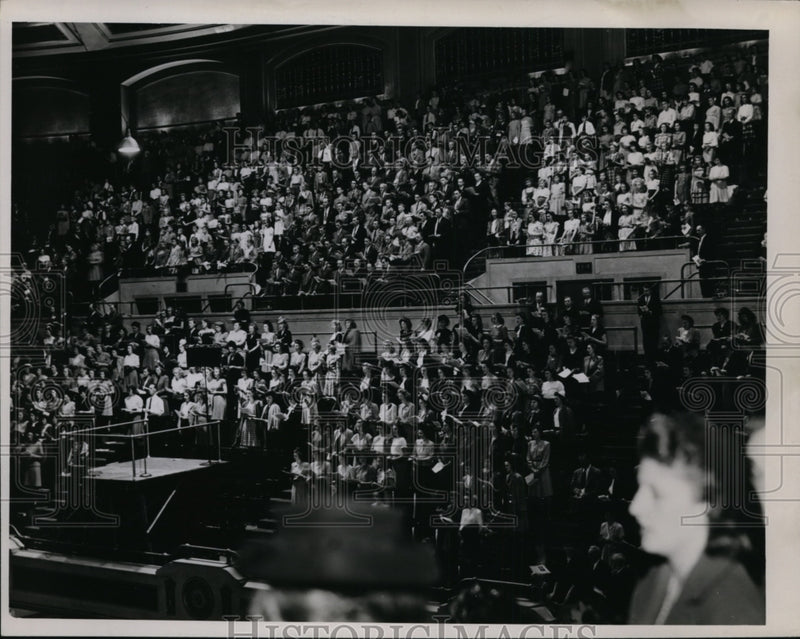 Load image into Gallery viewer, 1946 Press Photo Lutheran Reformation Day Ceremony, Cleveland Public Auditorium
