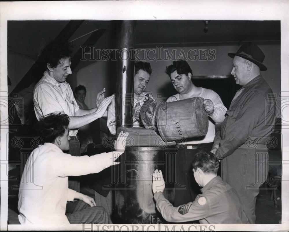 1945 Press Photo Camp Simms Dominick Lupo, A. Schuman, John Gaddini, Al