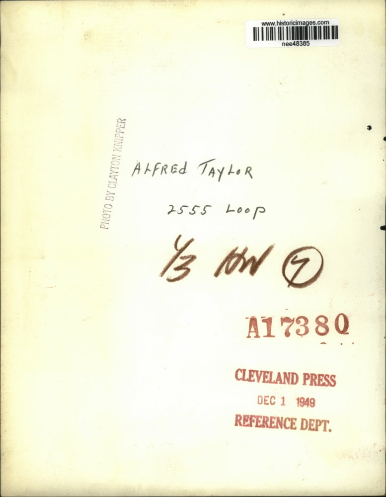 1949 Press Photo Alfred Taylor