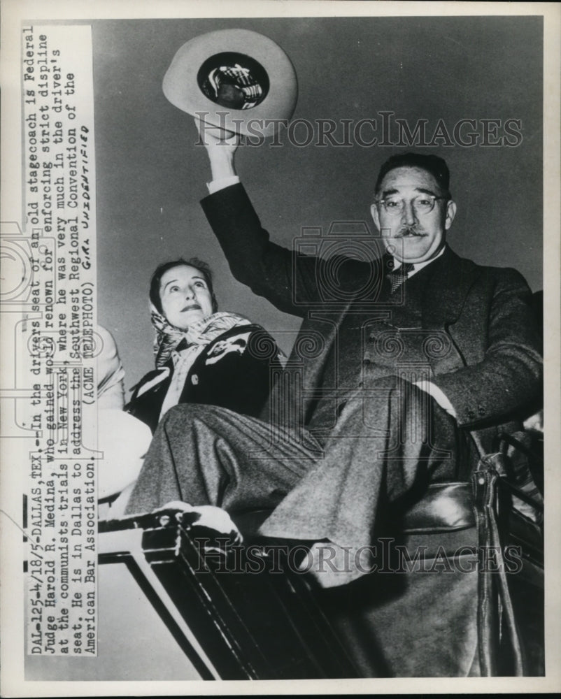 1951 Press Photo Federal Judge Harold R. Medina SW Regional Convention American