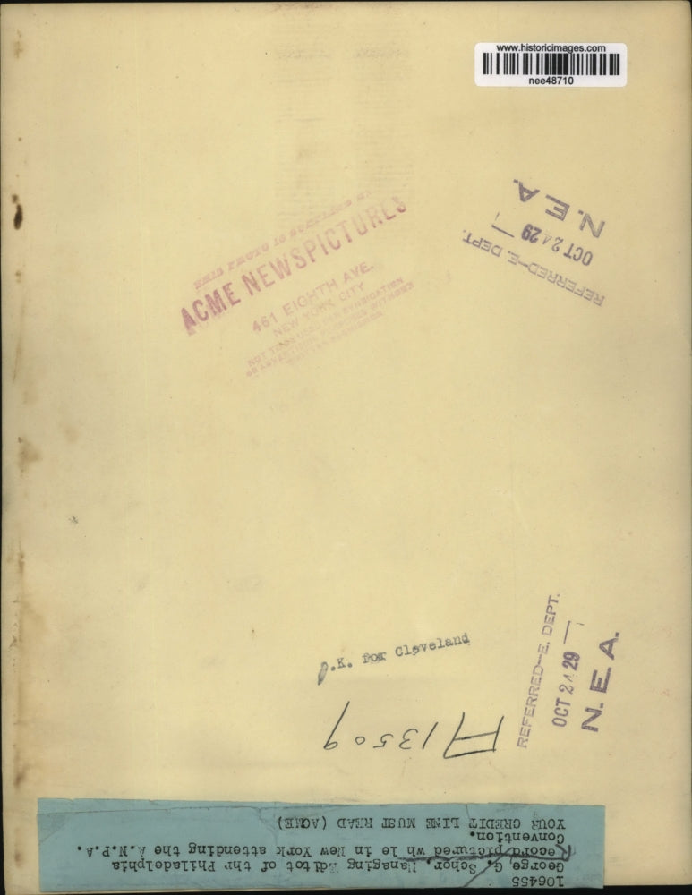 1939 Press Photo George G. Schor Managing Editor of Philadelphia record A.N.P.A.