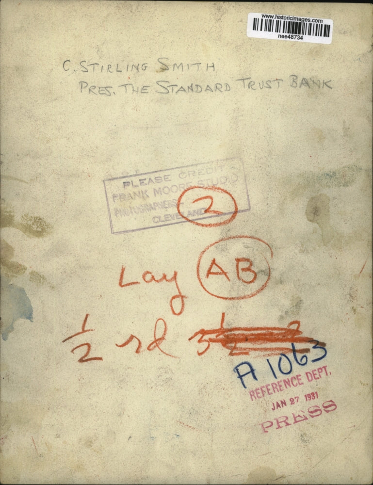 1931 Press Photo C Stirling Smith Pres. Standard trust Bank