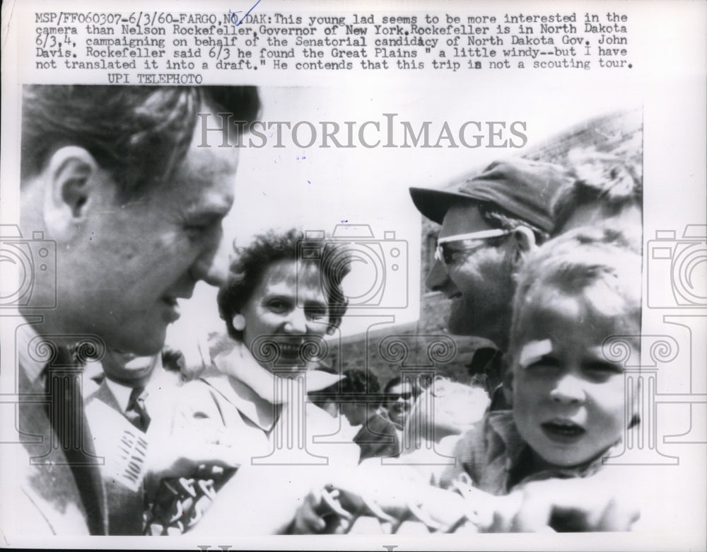 1960 Press Photo Fargo, No Dak Nelson Rockefeller
