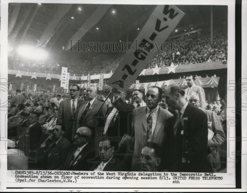 1956 Press Photo West Virginia Delegation to the Democratic Natl. Convention.