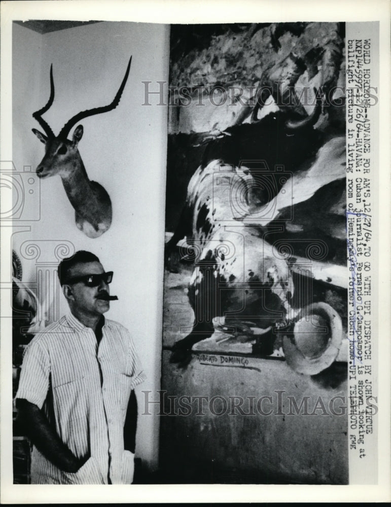 Load image into Gallery viewer, 1964 Press Photo Havana Cuba journalist Fernando Campoamor - nee50246
