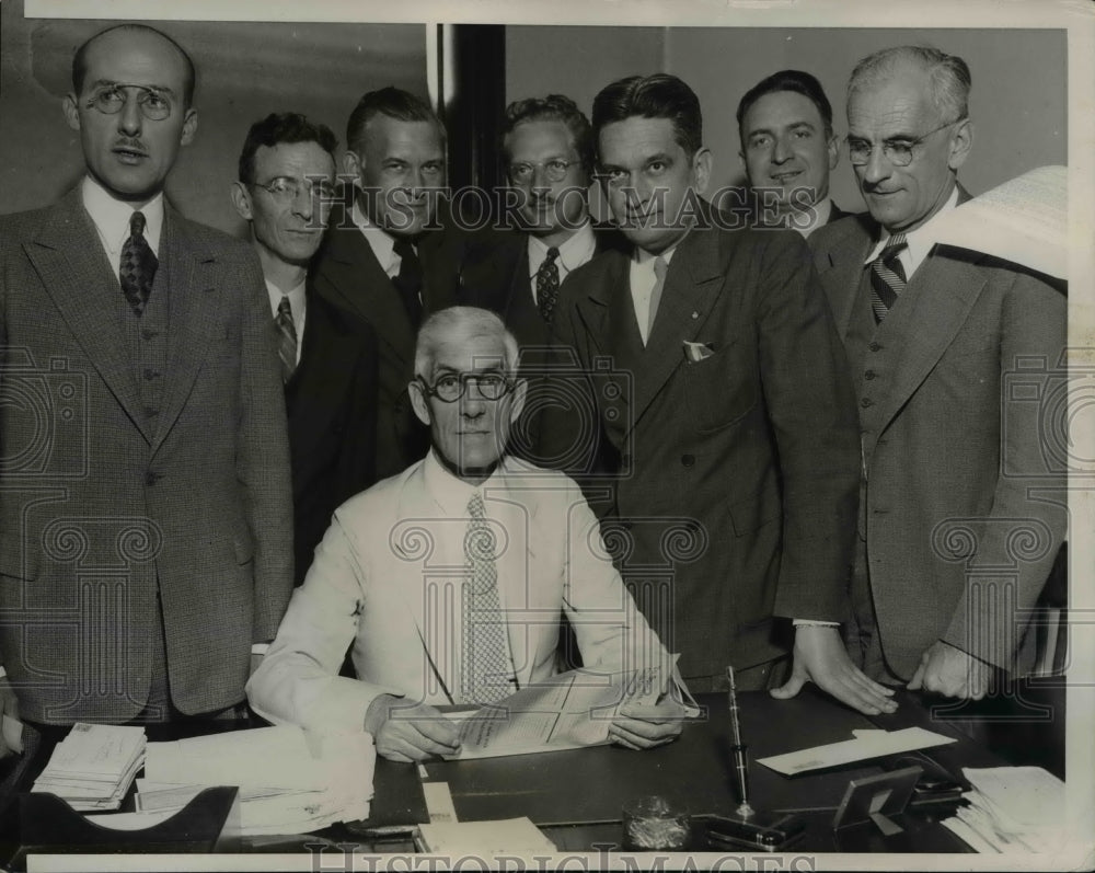 1936 Press Photo o Dr Francis Townsend Old Age Pension plan.BG Rankine