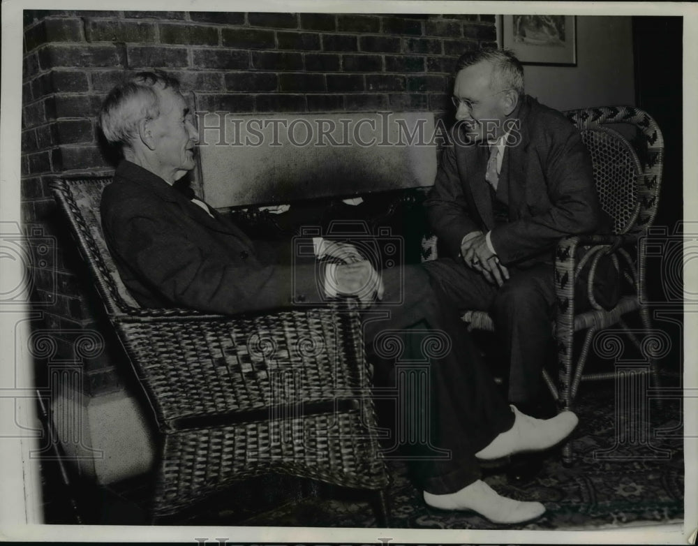 1936 Press Photo Ed Howe Governor Alfred M. Landon republican Presidential