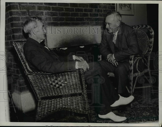 1936 Press Photo Ed Howe Governor Alfred M. Landon republican Presidential