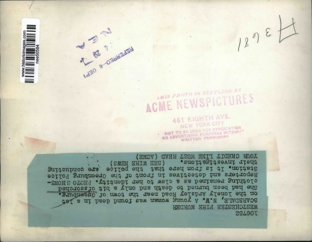 Press Photo Scarsdale, NM Greenburg police station - nee50584