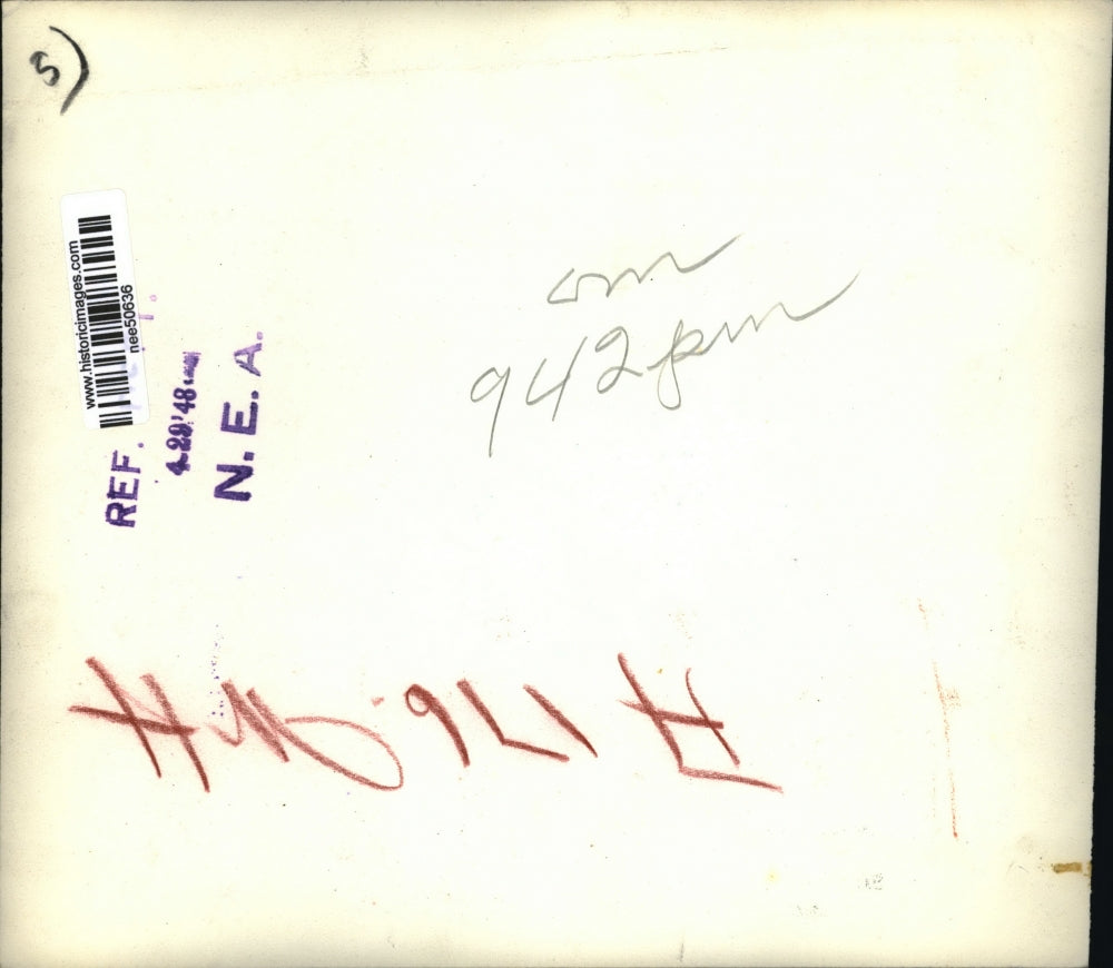 1948 Press Photo New Curtains on President Truman's Balcony on South Portico