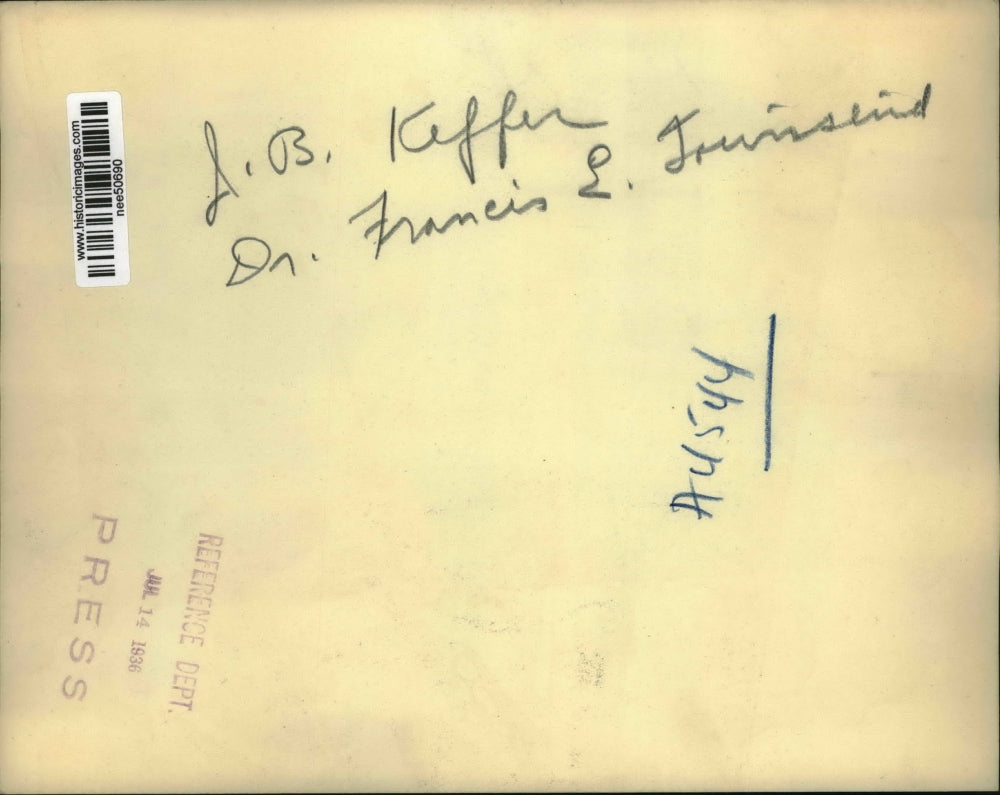 1936 Press Photo A B Keffer, Francis E Townsend - nee50690