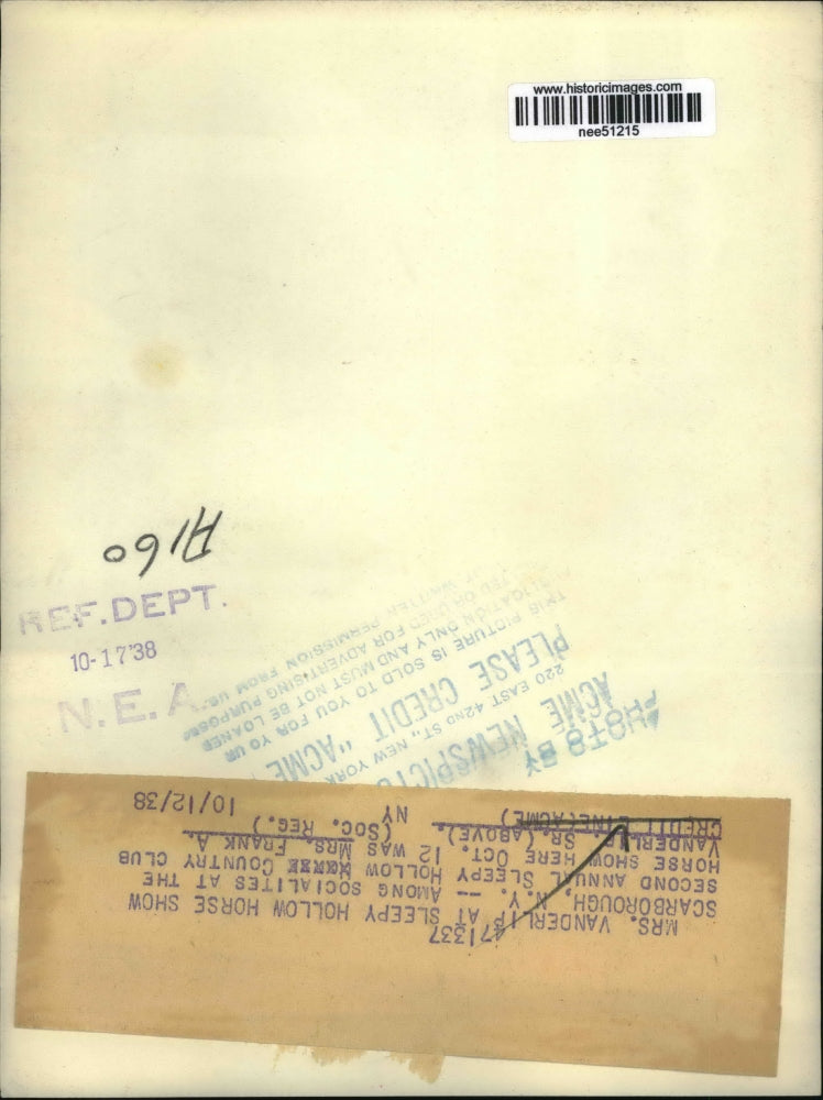 1938 Press Photo Mrs.Frank A.Vanderbilt Sr. At Annual Sleepy Hollow Country Club