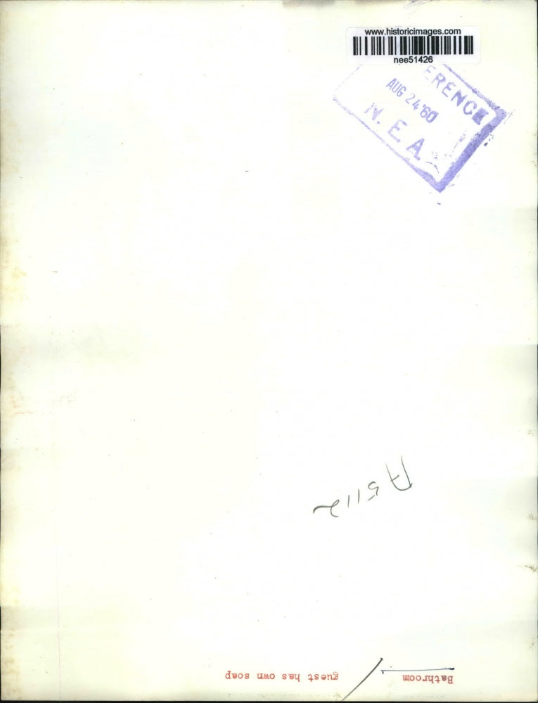 1960 Press Photo Bathroom; Guest Has Own Soap - nee51426