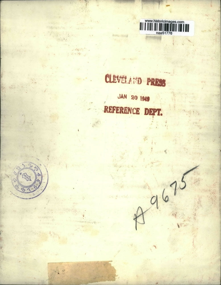 1949 Press Photo Ohio's Gov. Lausche Arrives In Washington To Attend Ceremony