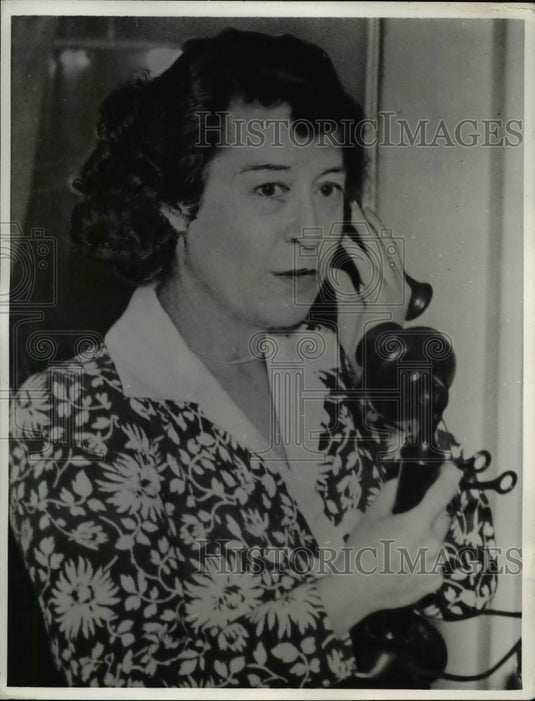 1942 Press Photo Grace Nansen, Faces Deportation After Escape from Oslo, Norway