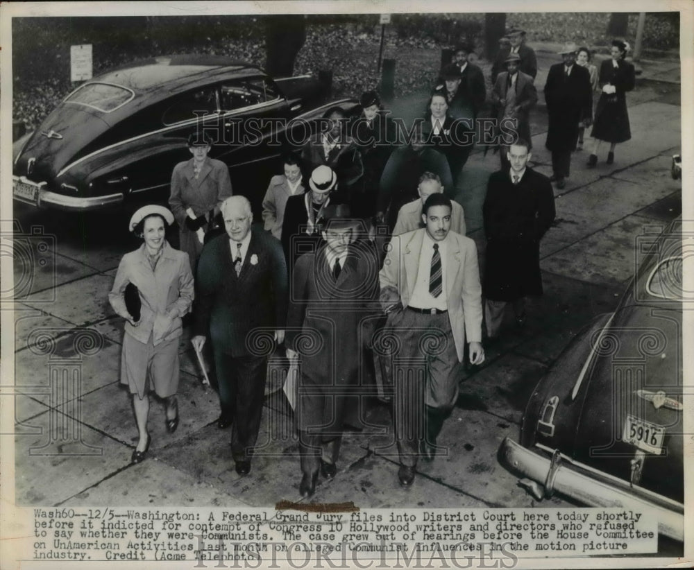 1948 Press Photo Washington -Federal Grand Jury files into District Court.