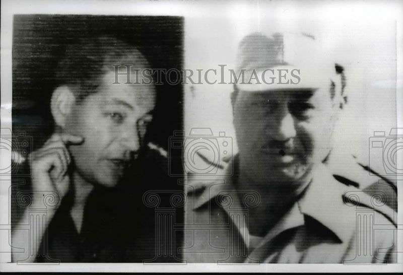 Load image into Gallery viewer, 1969 Press Photo UAR Navy Commander Mahmoud Fahmi, Mohamed Ahmed Sadek
