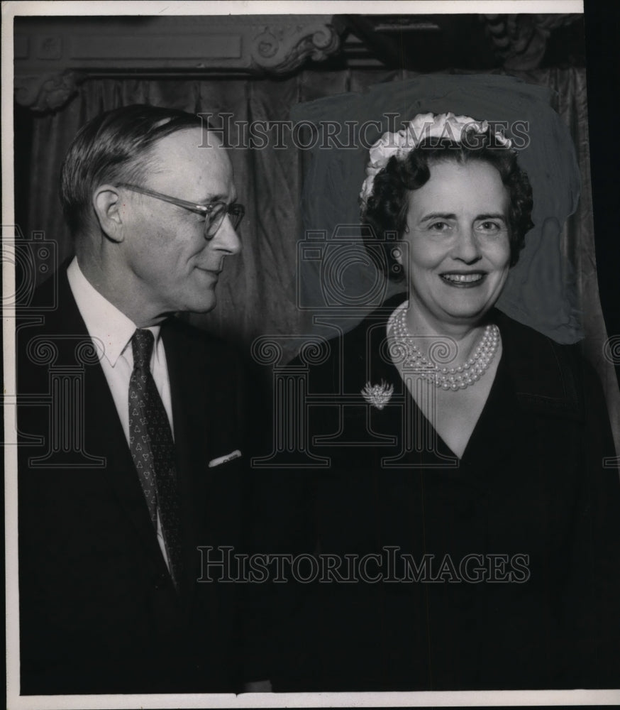 1958 Press Photo Mrs Albert D. Lasker and Fmr. Gov Walter J. Kohler WI-R