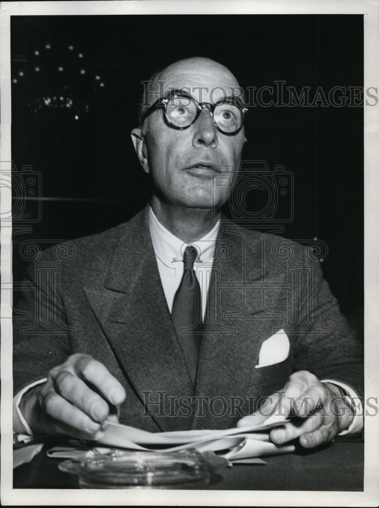 1952 Press Photo Washington- Defense Sec'y Robert Lovett testifying. - nee53406