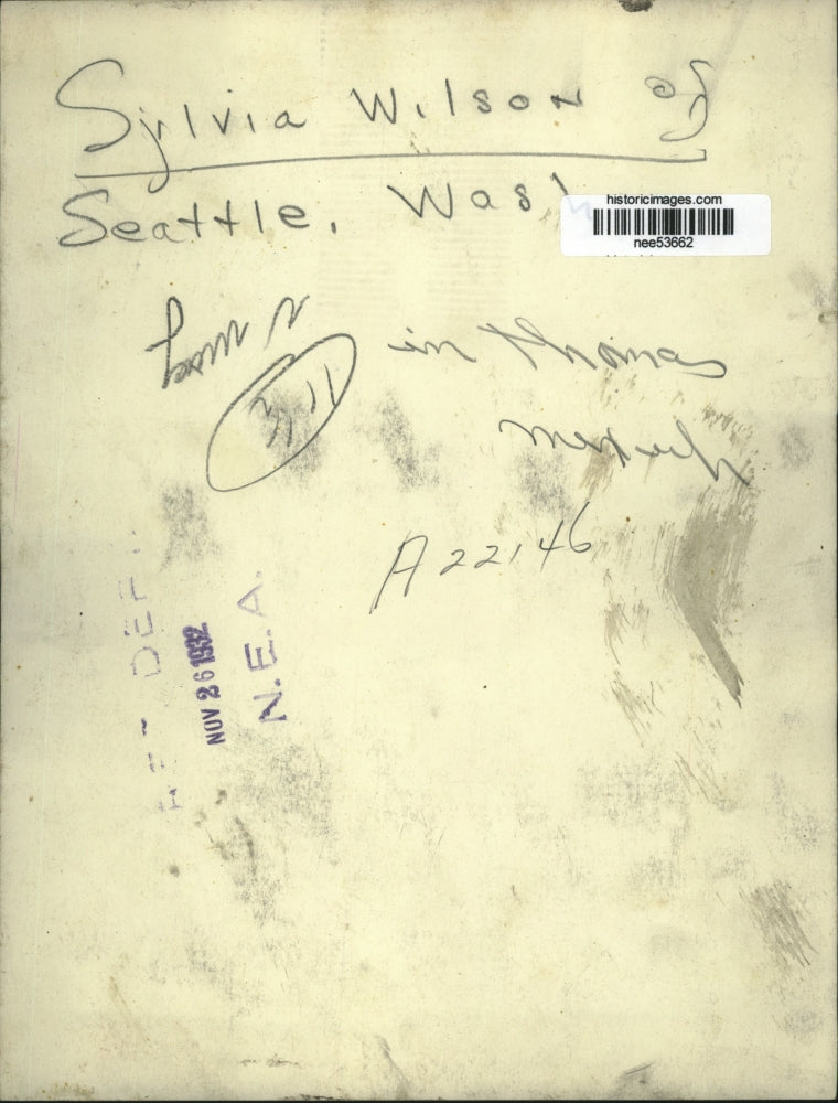 1932 Press Photo Sylvia Wilson of Seattle Washington - nee53662