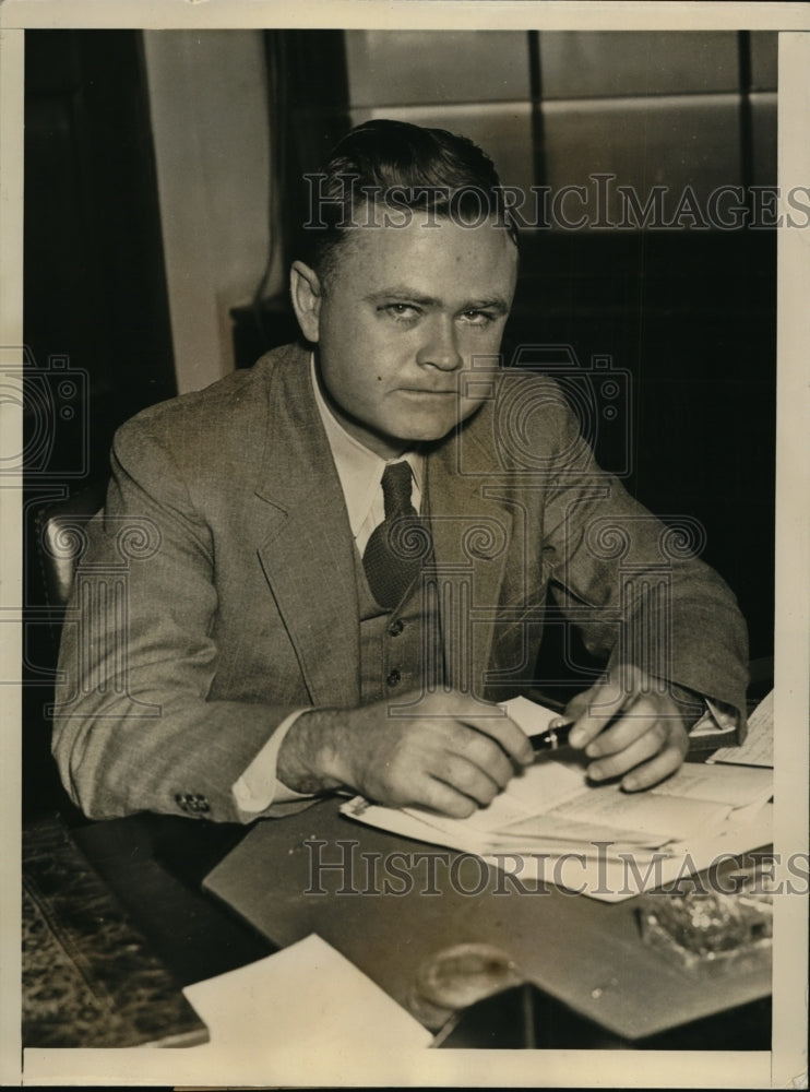 Load image into Gallery viewer, 1936 Press Photo Lyle H Boren of Oklahoma's 4th District Congressman - nee53965
