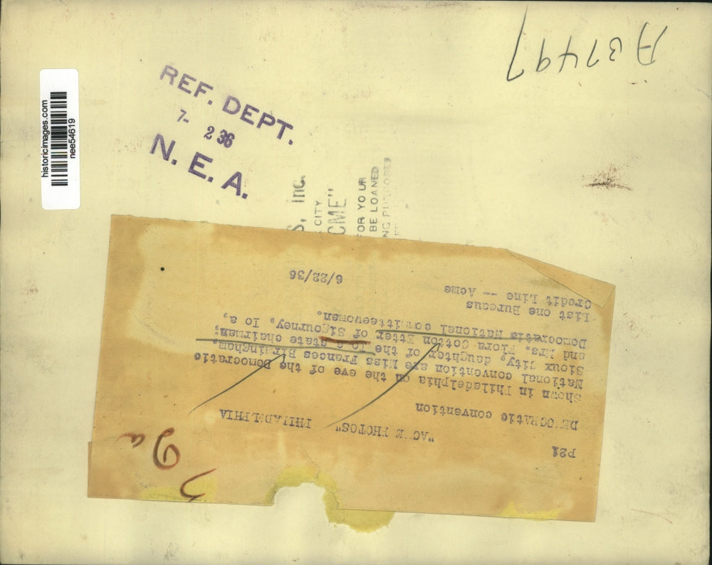 1936 Press Photo Miss Frances Birmingham & Mrs. Flora Etter On Eve Of Convention