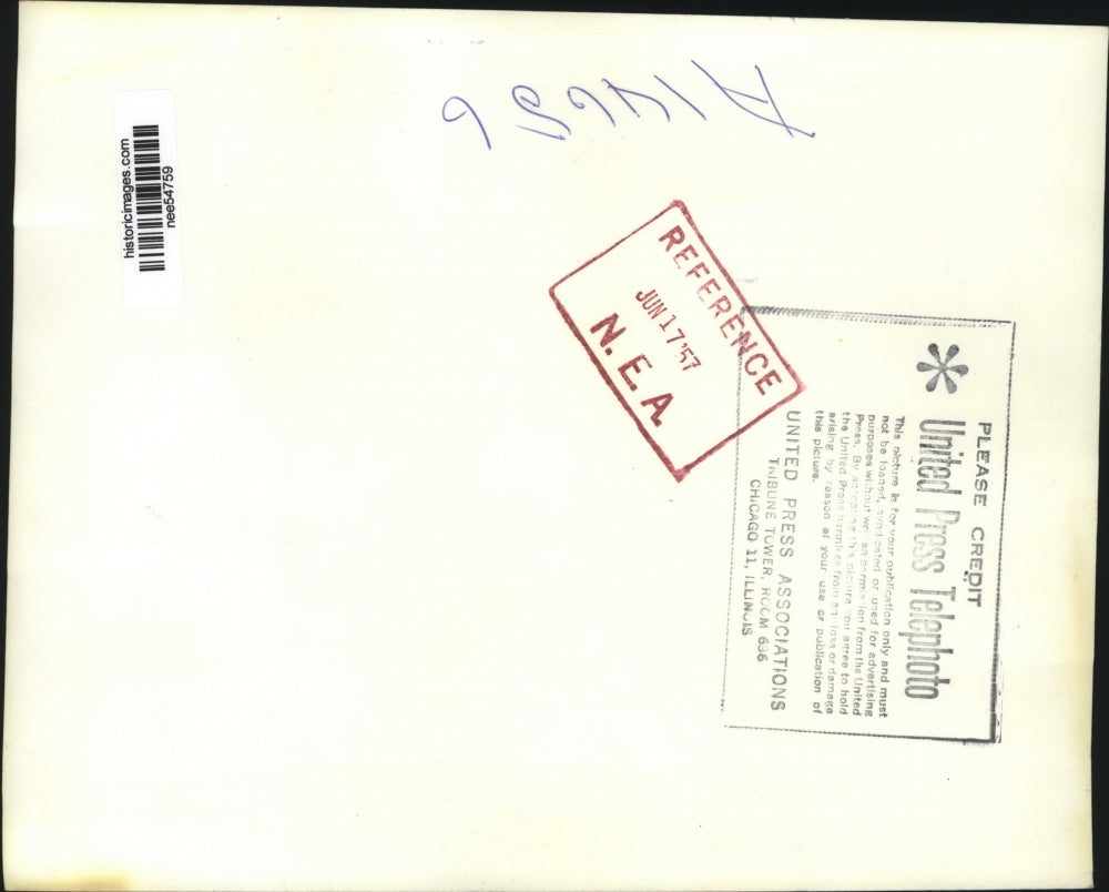 1957 Press Photo Secretary of State John Foster Dullas & German Chancellor