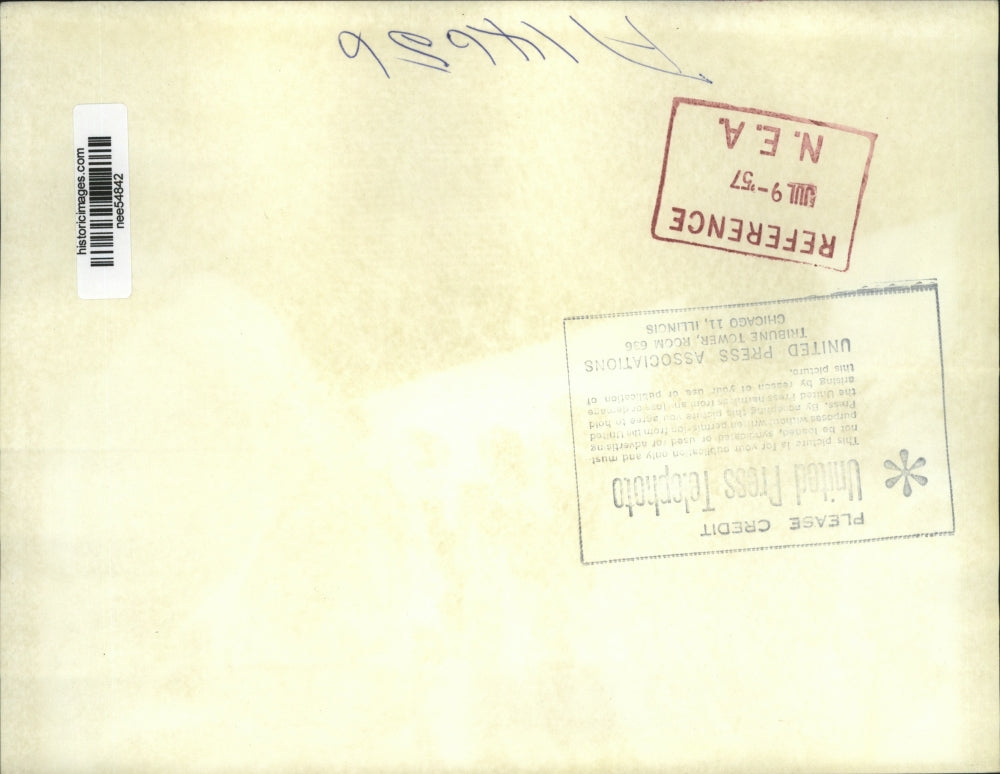 1957 Press Photo Secretary of State John Foster Dullas & French Ambassador