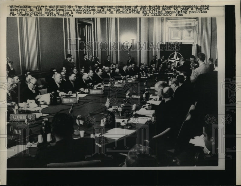 Load image into Gallery viewer, 1959 Press Photo First Session of North Atlantic Council in Washington
