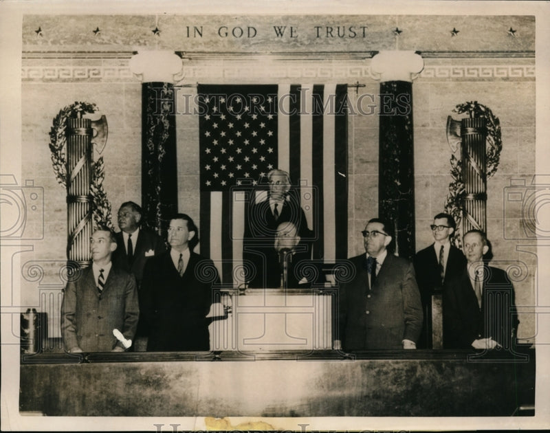 Load image into Gallery viewer, 1963 Press Photo Speaker of the House John McCormack in House Chambers
