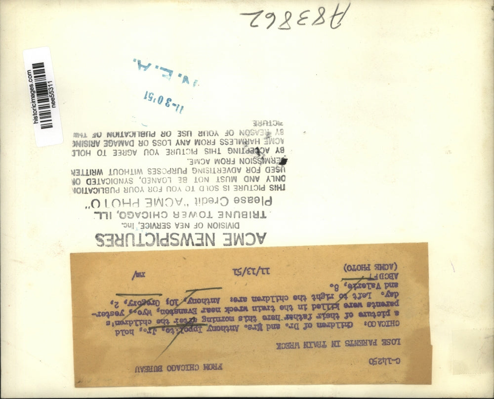 1951 Press Photo Chicago Children of Dr and Mrs Anthony Ippolito Jr.