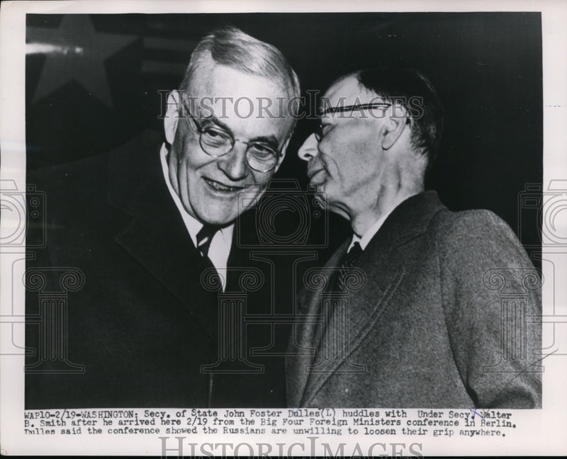 Load image into Gallery viewer, 1954 Press Photo State Secretary John Foster Dulles, Walter B. Smith - nee55348
