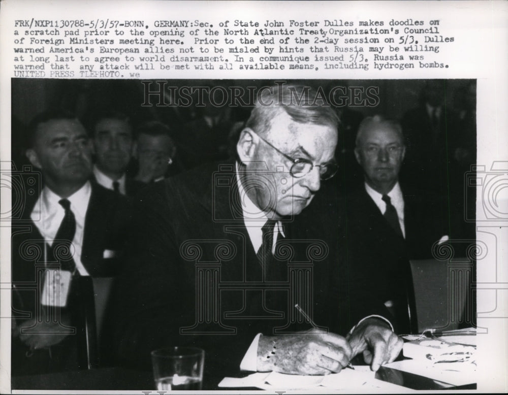 1937 Press Photo State Secretary John Foster Dulles in Bonn, Germany - nee55351