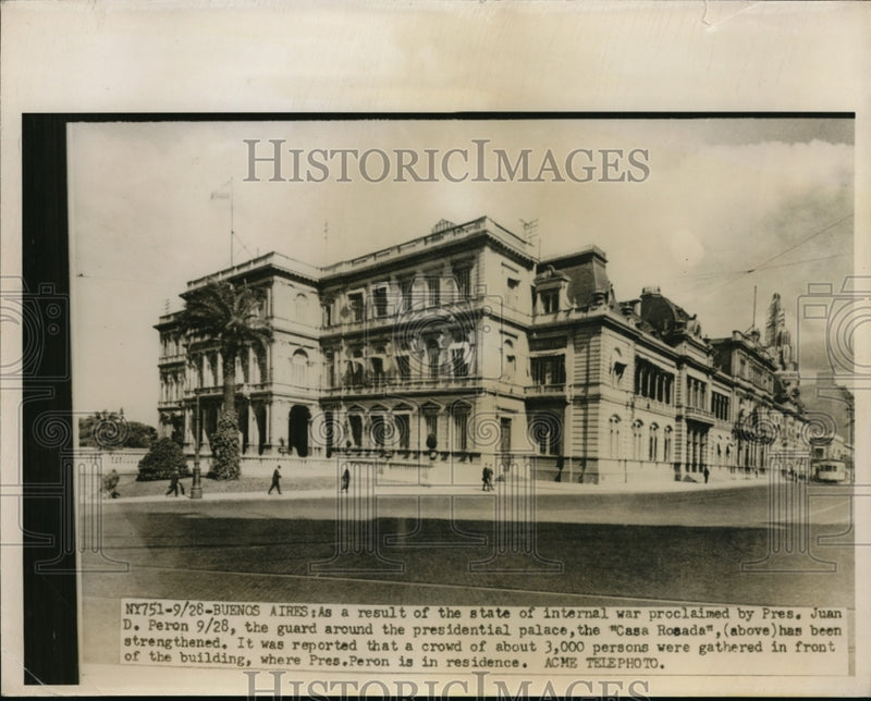 Load image into Gallery viewer, 1951 Press Photo Buenos Aires Argentina, war declared Pres. Juan Peron
