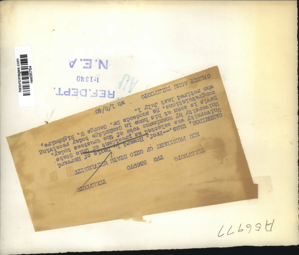 1940 Press Photo Cambridge Massachusetts Howard L Bevis Of Harvard University.