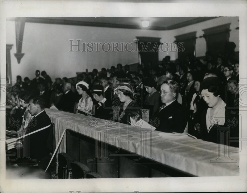 Load image into Gallery viewer, 1934 Press Photo Tokyo Academy Of Music Holds Concert To Celebrate Princes Birth
