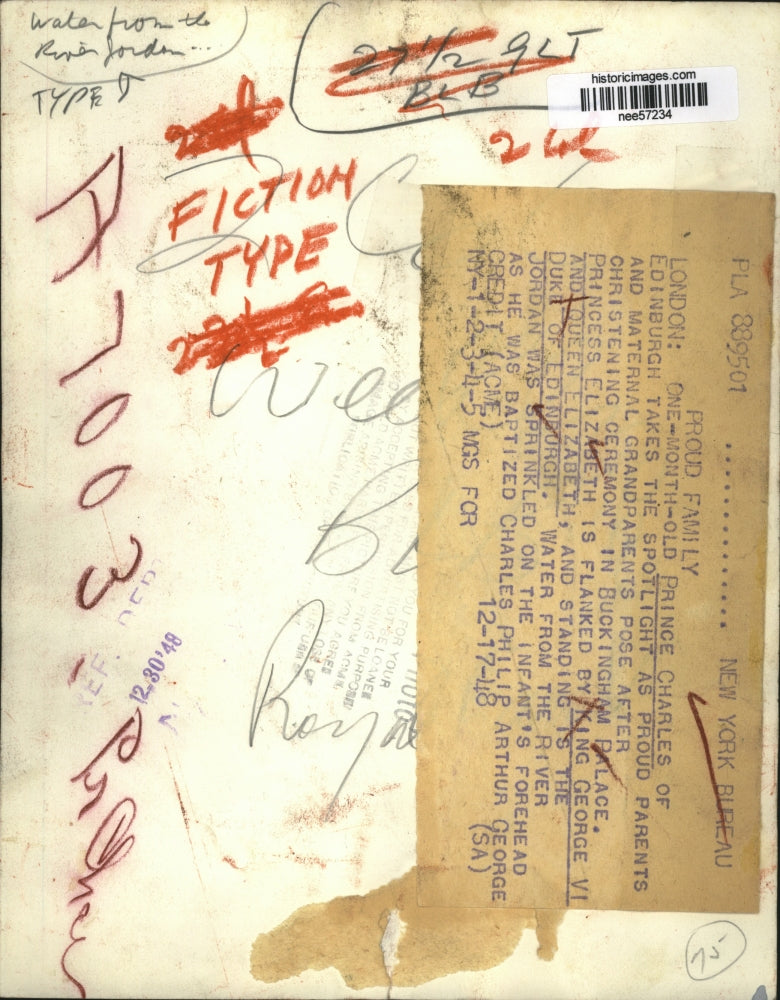 1948 Press Photo London Christening ceremony for Prince Charles. - nee57234