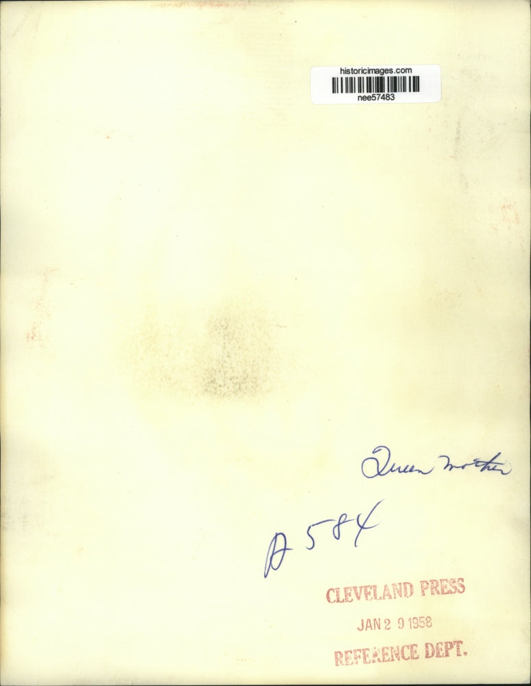 1958 Press Photo Queen Mother Elizabeth - nee57483