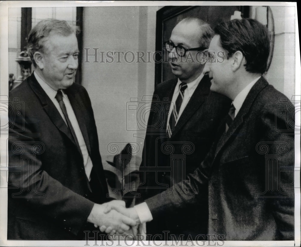 1968 Press Photo US Senator John Spariman &amp; Common Market Commissioner Francois