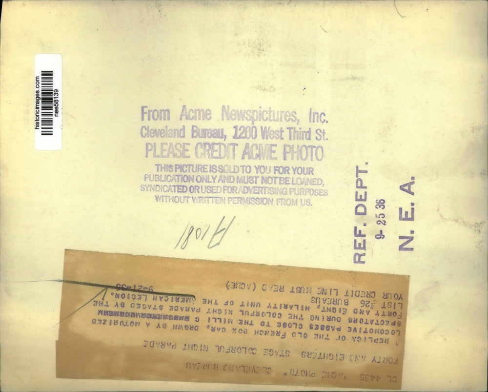 1936 Press Photo French box car drawn by motorized locomotive - nee58139